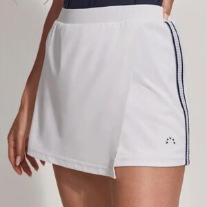 NWT Varley Athletic White Built in Shorts Boston Mid Rise Skort 13.5” Size XL